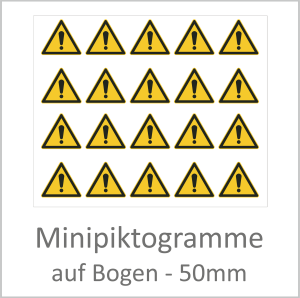 "W001 Allgemeine Gefahrenstelle" 50 mm á 10 Stück